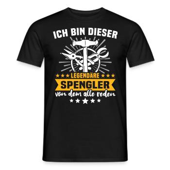 Spengler Bauspengler - Männer T-Shirt - Schwarz - Vorne - AI Model Male 178 light (178cm)