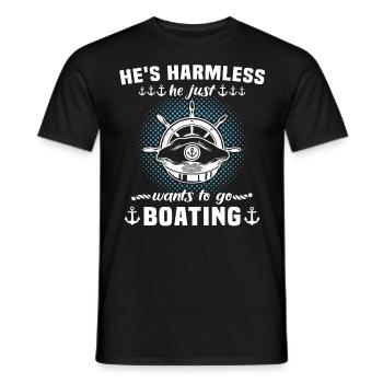 Captain Boat Sayings Boat Owner - Men's T-Shirt - black - Front - AI Model Male 178 light (178cm)