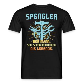 Spengler Beruf Bauspengler Sprüche - Männer T-Shirt - Schwarz - Vorne - AI Model Male 178 light (178cm)