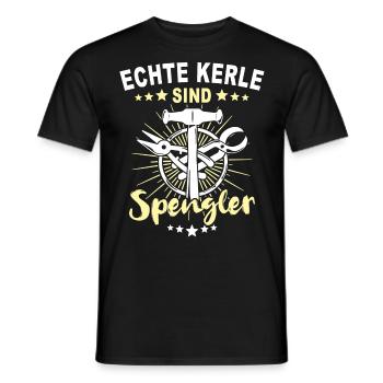 Spengler Beruf Bauspengler Sprüche - Männer T-Shirt - Schwarz - Vorne - AI Model Male 178 light (178cm)