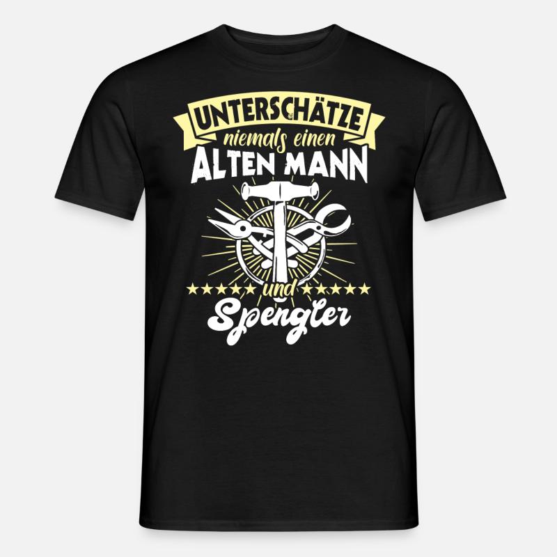 Spengler Beruf Bauspengler Sprüche - Männer T-Shirt - Schwarz