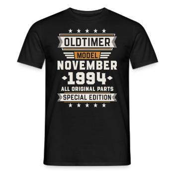 Classic Car November 1994 Birthday Gift - Men's T-Shirt - black - Front - AI Model Male 178 light (178cm)