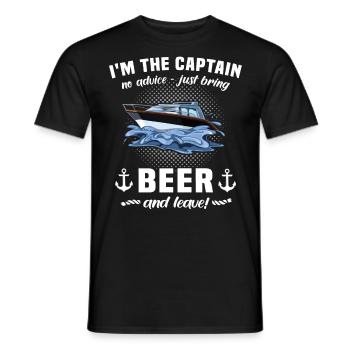 Dictons du capitaine Beer Boat - T-shirt homme - noir - Devant - AI Model Male 178 light (178cm)