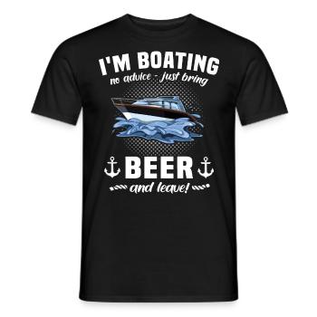 Captain Beer Boat Sayings - Men's T-Shirt - black - Front - AI Model Male 178 light (178cm)