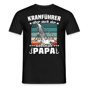 Kranführer Papa Kranfahrer Vater - Männer T-Shirt - Schwarz - Vorne - AI Model Male 178 light (178cm)