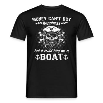 Captain Boat Captain - Men's T-Shirt - black - Front - AI Model Male 178 light (178cm)