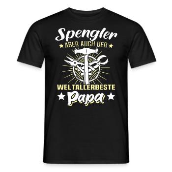 Spengler Papa Bauspengler Vater - Männer T-Shirt - Schwarz - Vorne - AI Model Male 178 light (178cm)