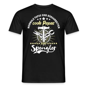 Spengler Papa Bauspengler Vater - Männer T-Shirt - Schwarz - Vorne - AI Model Male 178 light (178cm)