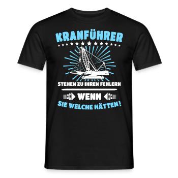 Kranführer Sprüche Kranfahrer Spruch - Männer T-Shirt - Schwarz - Vorne - AI Model Male 178 light (178cm)