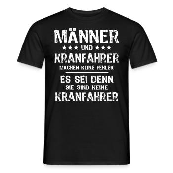 Kranführer Sprüche Kranfahrer Spruch - Männer T-Shirt - Schwarz - Vorne - AI Model Male 178 light (178cm)