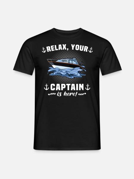 Captain boat license boating - Men's T-Shirt - black