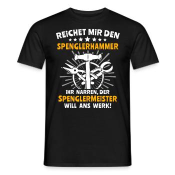 Spengler Spengeln Bauspengler - Männer T-Shirt - Schwarz - Vorne - AI Model Male 178 light (178cm)