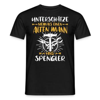 Spengler Spengeln Bauspengler - Männer T-Shirt - Schwarz - Vorne - AI Model Male 178 light (178cm)