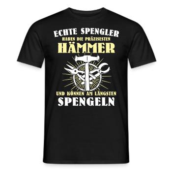 Spengler Spengeln Bauspengler - Männer T-Shirt - Schwarz - Vorne - AI Model Male 178 light (178cm)