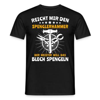 Spengler Spengeln Bauspengler - Männer T-Shirt - Schwarz - Vorne - AI Model Male 178 light (178cm)