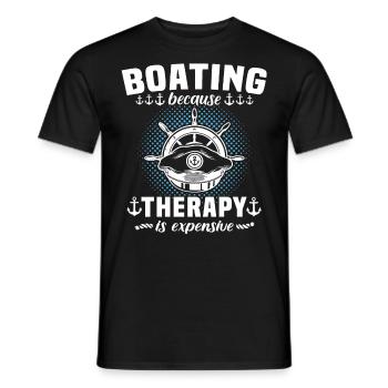 Captain Therapy Boat - Men's T-Shirt - black - Front - AI Model Male 178 light (178cm)