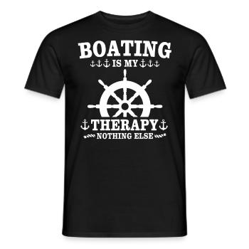 Captain Therapy Boat - Men's T-Shirt - black - Front - AI Model Male 178 light (178cm)