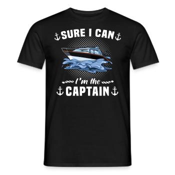 Bateau capitaine de bateau sport permis bateau - T-shirt homme - noir - Devant - AI Model Male 178 light (178cm)