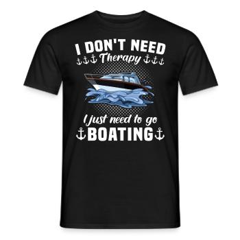 Captain Boating Therapy - Männer T-Shirt - Schwarz - Vorne - AI Model Male 178 light (178cm)