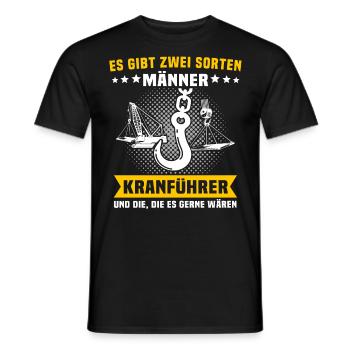 Kranführer Kran Kranfahrer - Männer T-Shirt - Schwarz - Vorne - AI Model Male 178 light (178cm)