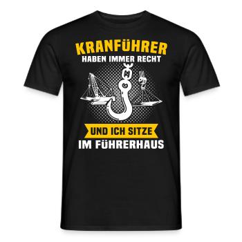 Kranführer Kran Kranfahrer - Männer T-Shirt - Schwarz - Vorne - AI Model Male 178 light (178cm)