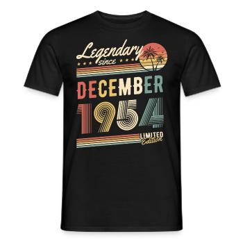 Legendary Since December 1954 Limited Edition - Männer T-Shirt - Schwarz - Vorne - AI Model Male 178 light (178cm)