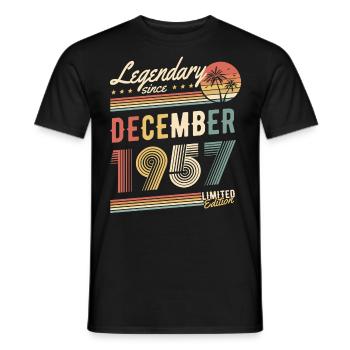 Legendary Since December 1957 Limited Edition - Männer T-Shirt - Schwarz - Vorne - AI Model Male 178 light (178cm)