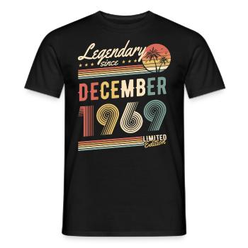 Legendary Since December 1969 Limited Edition - Männer T-Shirt - Schwarz - Vorne - AI Model Male 178 light (178cm)