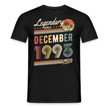 Legendary Since December 1993 Limited Edition - Männer T-Shirt - Schwarz - Vorne - AI Model Male 178 light (178cm)