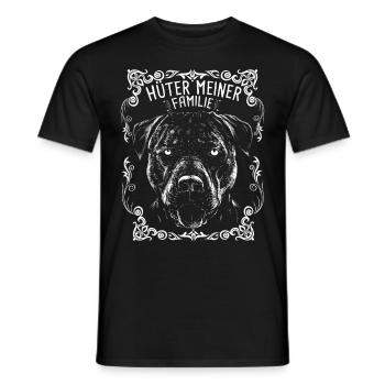 Pit Bull Hüter meiner Familie - Männer T-Shirt - Schwarz - Vorne - AI Model Male 178 light (178cm)