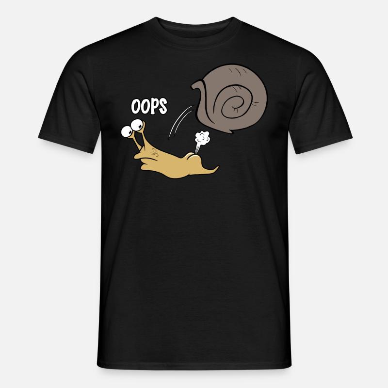 Schnecke oops - Männer T-Shirt - Schwarz