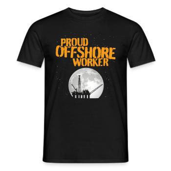 Proud Offshore Worker - Männer T-Shirt - Schwarz - Vorne - AI Model Male 178 light (178cm)