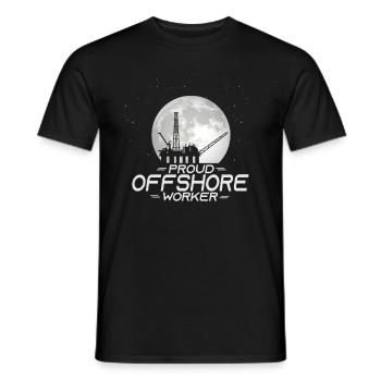 Fier travailleur offshore - T-shirt homme - noir - Devant - AI Model Male 178 light (178cm)