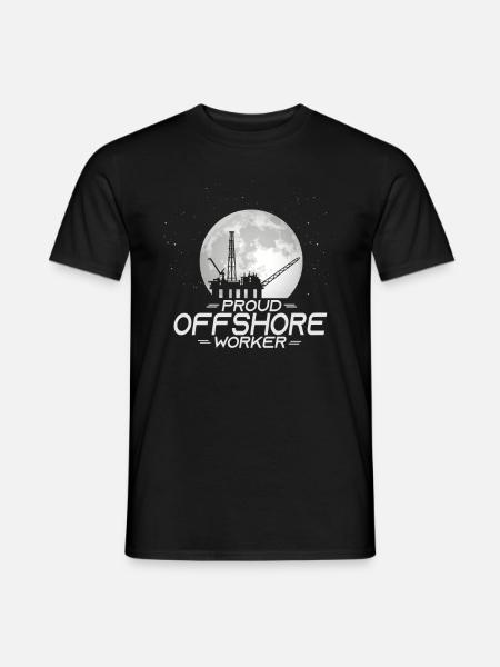 Proud Offshore Worker - Männer T-Shirt - Schwarz