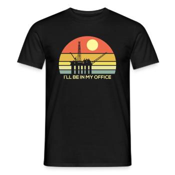 Je serai dans mon bureau - T-shirt homme - noir - Devant - AI Model Male 178 light (178cm)