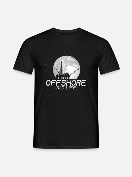 Off Shore Rig Life - Männer T-Shirt - Schwarz