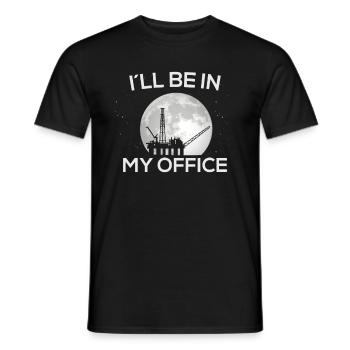 I´ll be in my office - Männer T-Shirt - Schwarz - Vorne - AI Model Male 178 light (178cm)