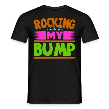 Mère Enceinte Bébé Nourrisson T-shirt Maman - T-shirt homme - noir - Devant - AI Model Male 178 light (178cm)