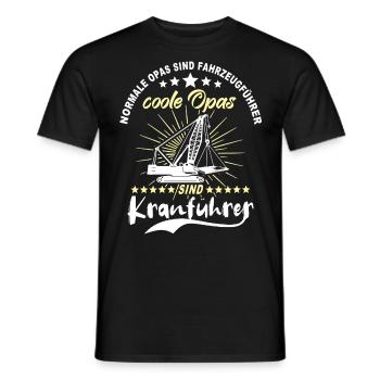 Kranfahrer Opa Kranführer Opas - Männer T-Shirt - Schwarz - Vorne - AI Model Male 178 light (178cm)