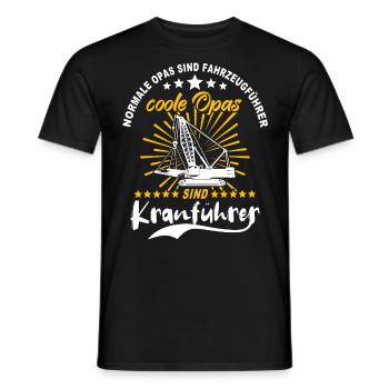 Kranfahrer Opa Kranführer Opas - Männer T-Shirt - Schwarz - Vorne - AI Model Male 178 light (178cm)