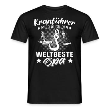Kranfahrer Opa Kranführer Opas - Männer T-Shirt - Schwarz - Vorne - AI Model Male 178 light (178cm)