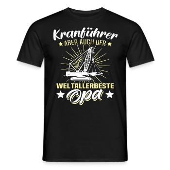 Kranfahrer Opa Kranführer Opas - Männer T-Shirt - Schwarz - Vorne - AI Model Male 178 light (178cm)