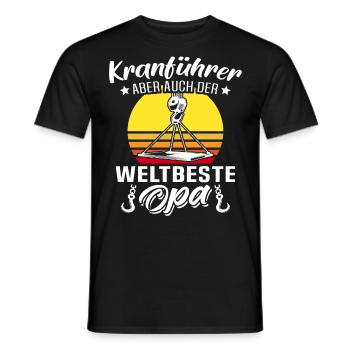 Kranfahrer Opa Kranführer Opas - Männer T-Shirt - Schwarz - Vorne - AI Model Male 178 light (178cm)