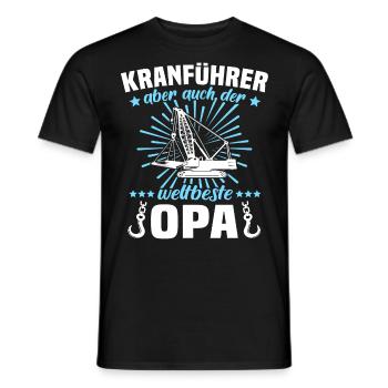 Kranfahrer Opa Kranführer Opas - Männer T-Shirt - Schwarz - Vorne - AI Model Male 178 light (178cm)