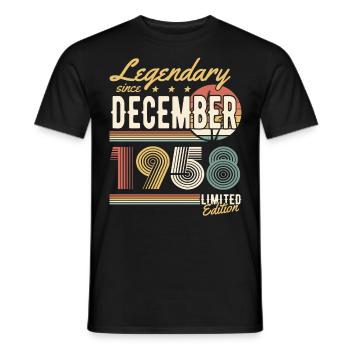 Legendary Since December 1958 Limited Edition - Männer T-Shirt - Schwarz - Vorne - AI Model Male 178 light (178cm)