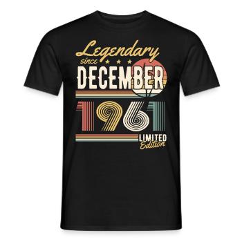 Legendary Since December 1961 Limited Edition - Männer T-Shirt - Schwarz - Vorne - AI Model Male 178 light (178cm)