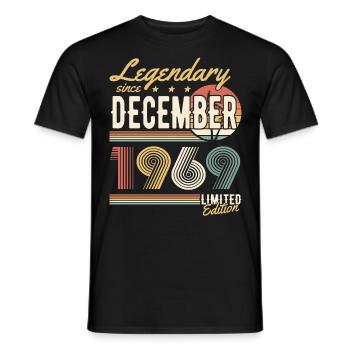 Legendary Since December 1969 Limited Edition - Männer T-Shirt - Schwarz - Vorne - AI Model Male 178 light (178cm)
