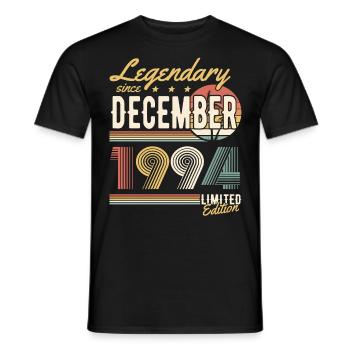 Legendary Since December 1994 Limited Edition - Männer T-Shirt - Schwarz - Vorne - AI Model Male 178 light (178cm)