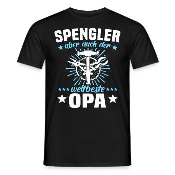 Spengler Opa Bauspengler Grossvater - Männer T-Shirt - Schwarz - Vorne - AI Model Male 178 light (178cm)