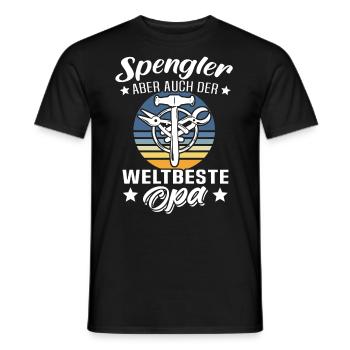 Spengler Opa Bauspengler Grossvater - Männer T-Shirt - Schwarz - Vorne - AI Model Male 178 light (178cm)